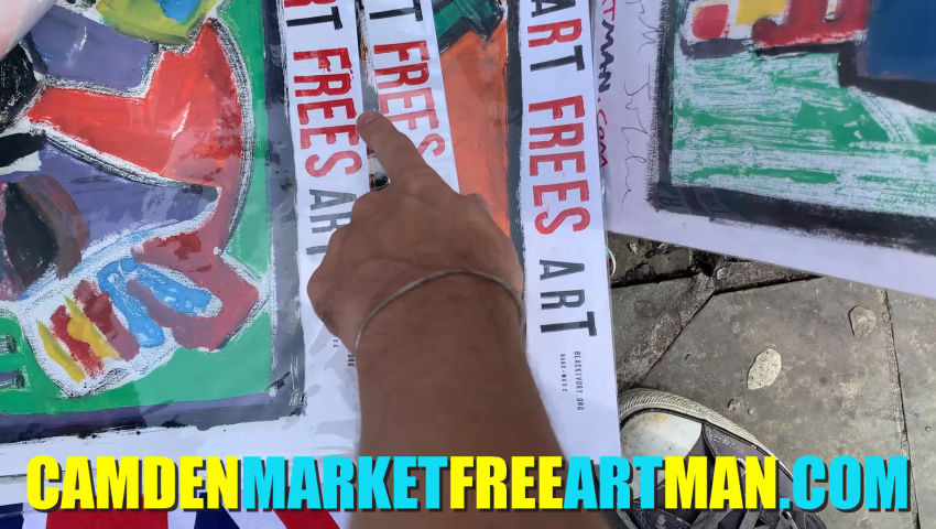 The Camden Market Free Art Man Masks