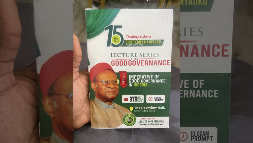 I attended a good governance lecture cause I am a leader
