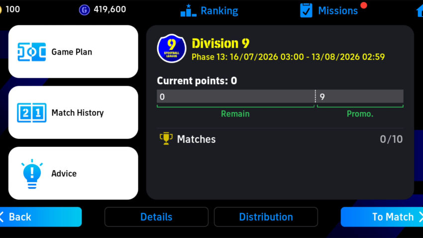Division 9: Grinding To Division 1 (EFootball)⚽️🏐
