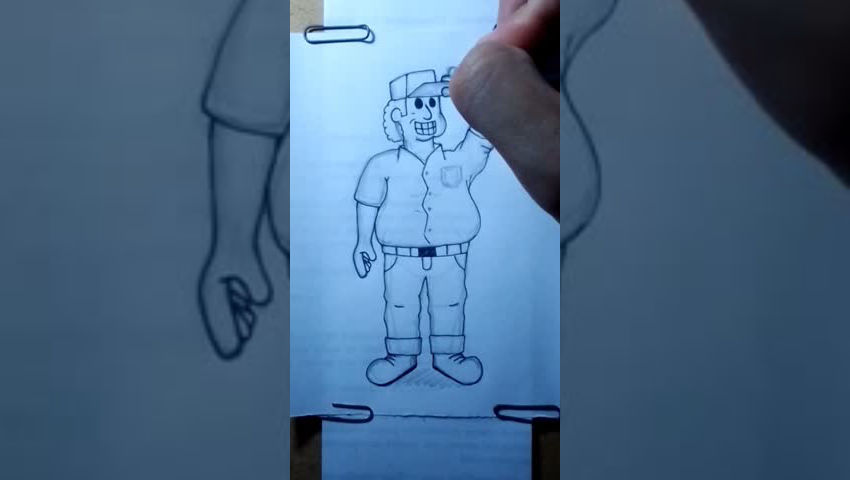 Cuarto personaje de mi nueva historia / Proceso de entintado.
