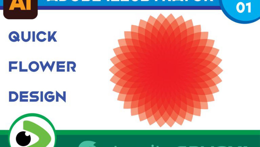 Diseñé una flor rápida en Illustrator; episodio_ 01