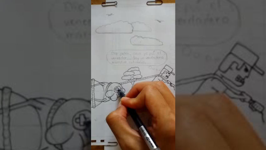 Cacería lograda / Proceso de entintado.