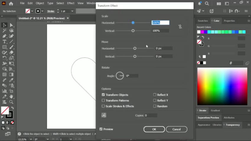 Diseño de ilusión de forma de amor en Illustrator; episodio_ 05