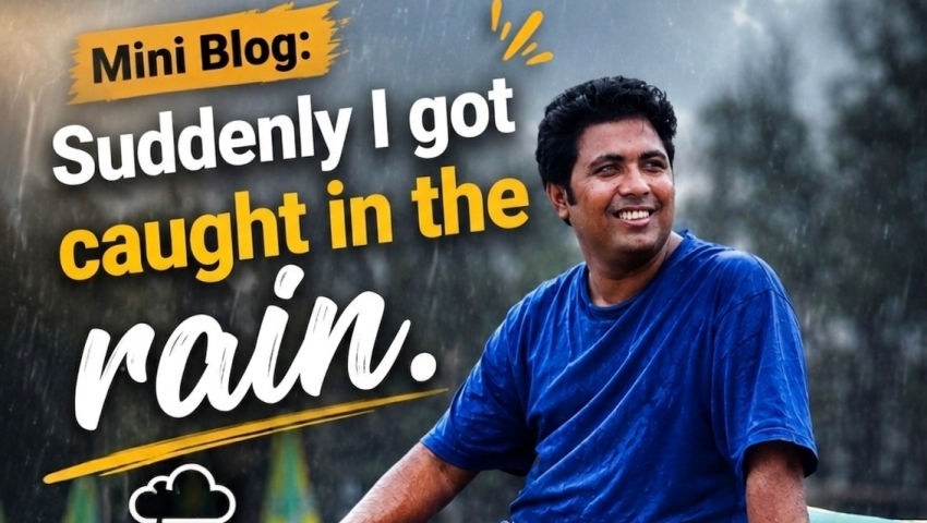 Mini Blog: Suddenly I got caught in the rain.