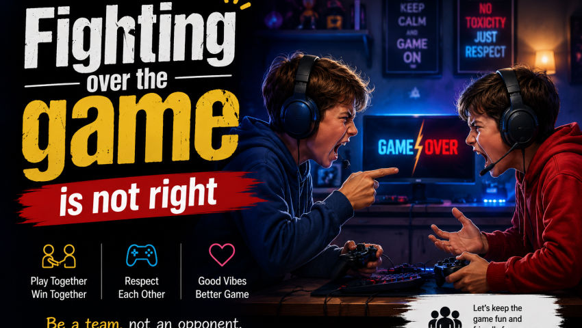 Fighting over the game is not right