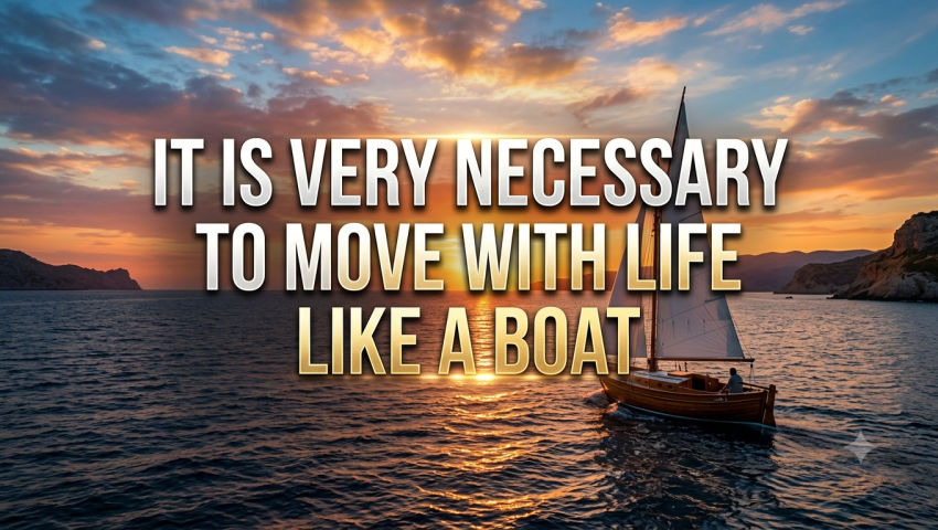 It is very necessary to move with life like a boat