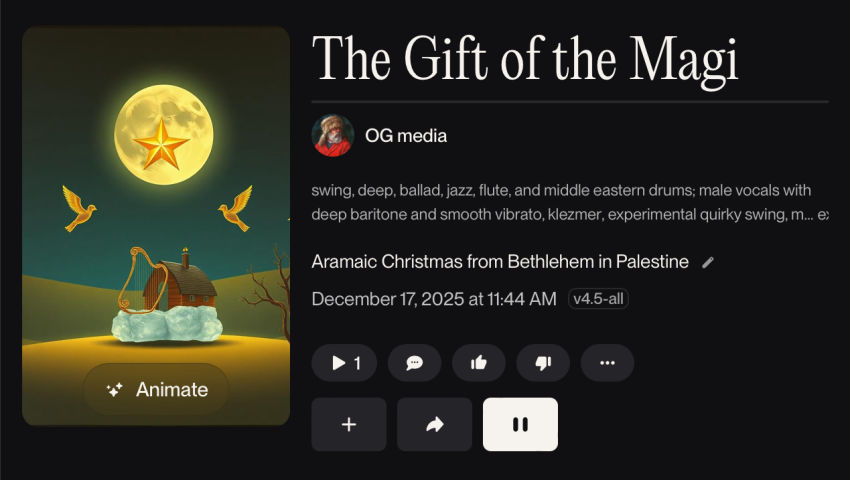 Aramaic Christmas from Bethlehem in Palestine - The Gift of the Magi