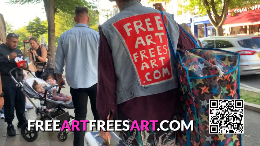The Camden Market Free Art Man Butterfly Swarm