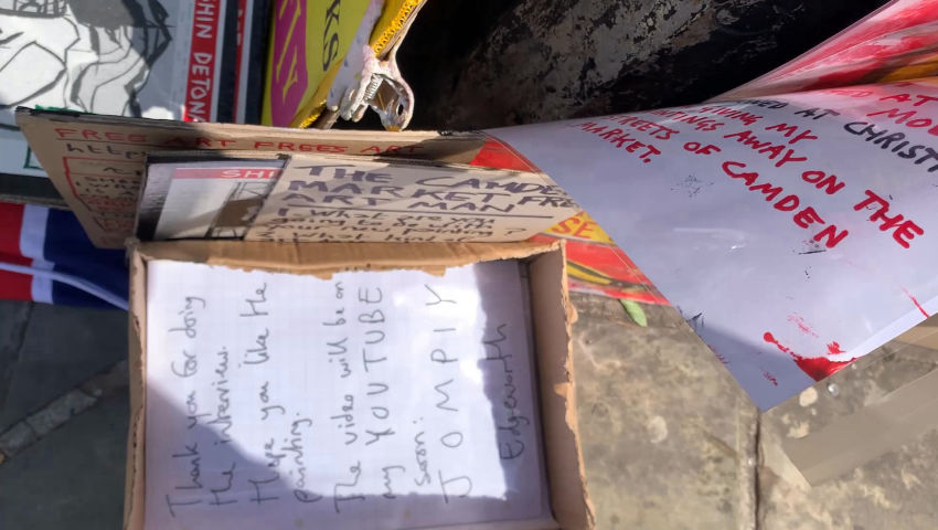 The Camden Market Free Art Man Introduces Shin Detonator Boards