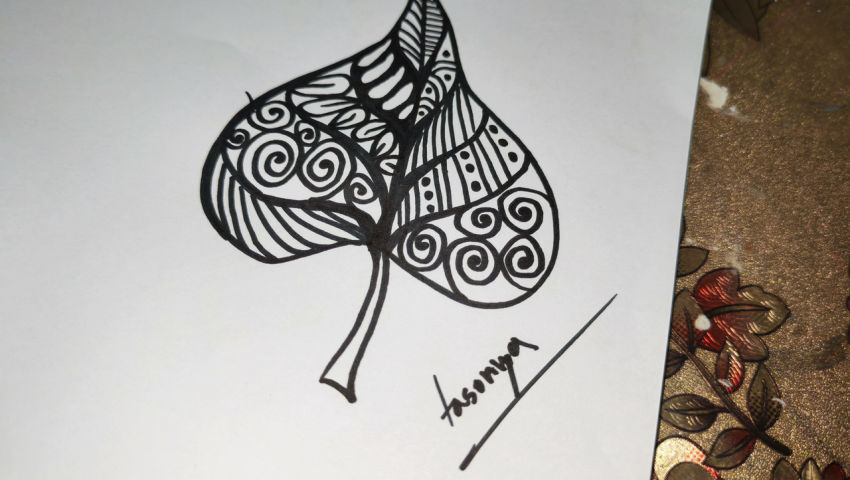 Art:- leaf Mandala art episode artwork