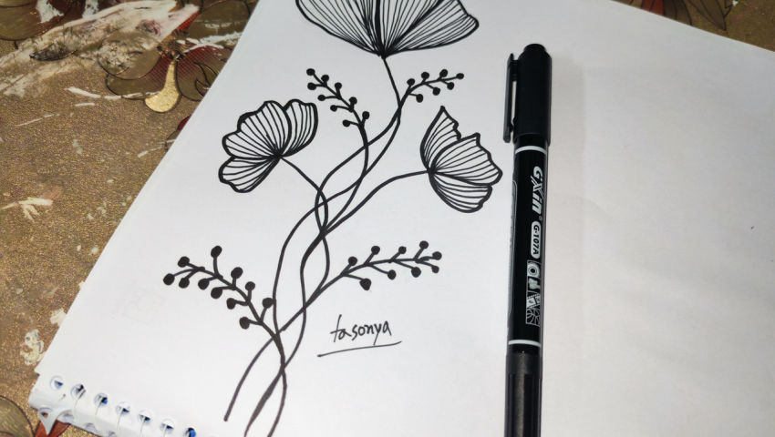 Art:- flower design.